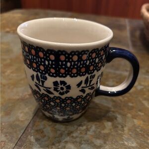 Bolesławiec Polish Pottery Swedish Flower Mug.
